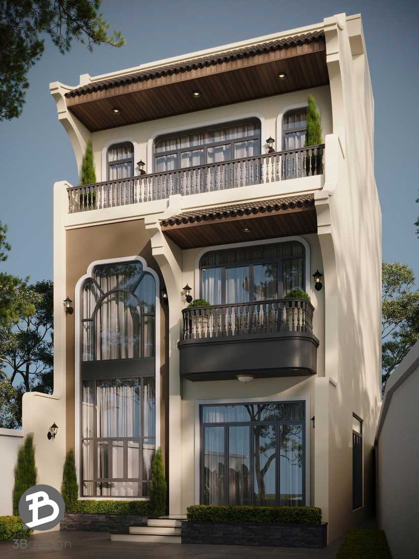 Biệt thự 3 tầng Indochine đẹp