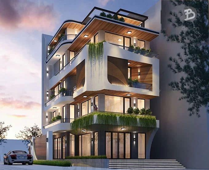 Mẫu biệt thự 5 tầng