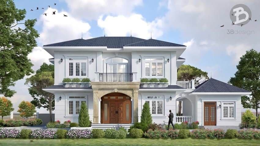 Biệt thự mini 7×15m kiểu mái Nhật