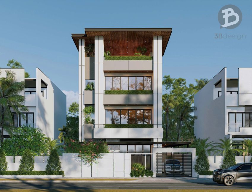 Biệt thự 4 tầng hiện đại 8.5x13m