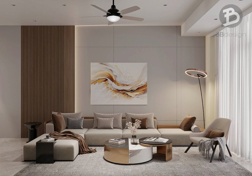 Nội thất nhà 2 tầng 3 phòng ngủ