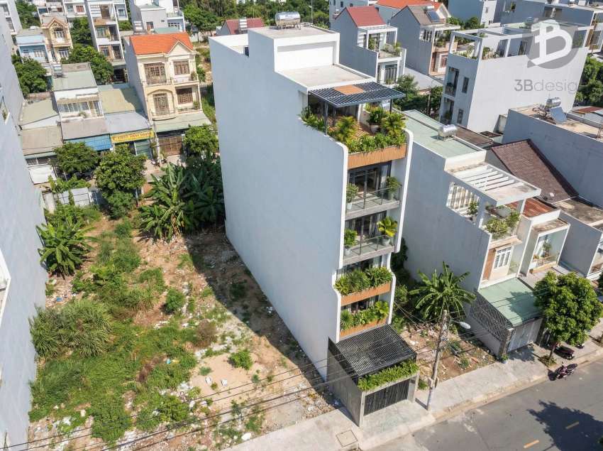 Nhà 5 tầng có hầm hiện đại